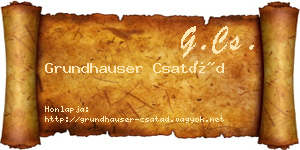 Grundhauser Csatád névjegykártya