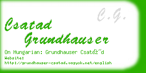 csatad grundhauser business card